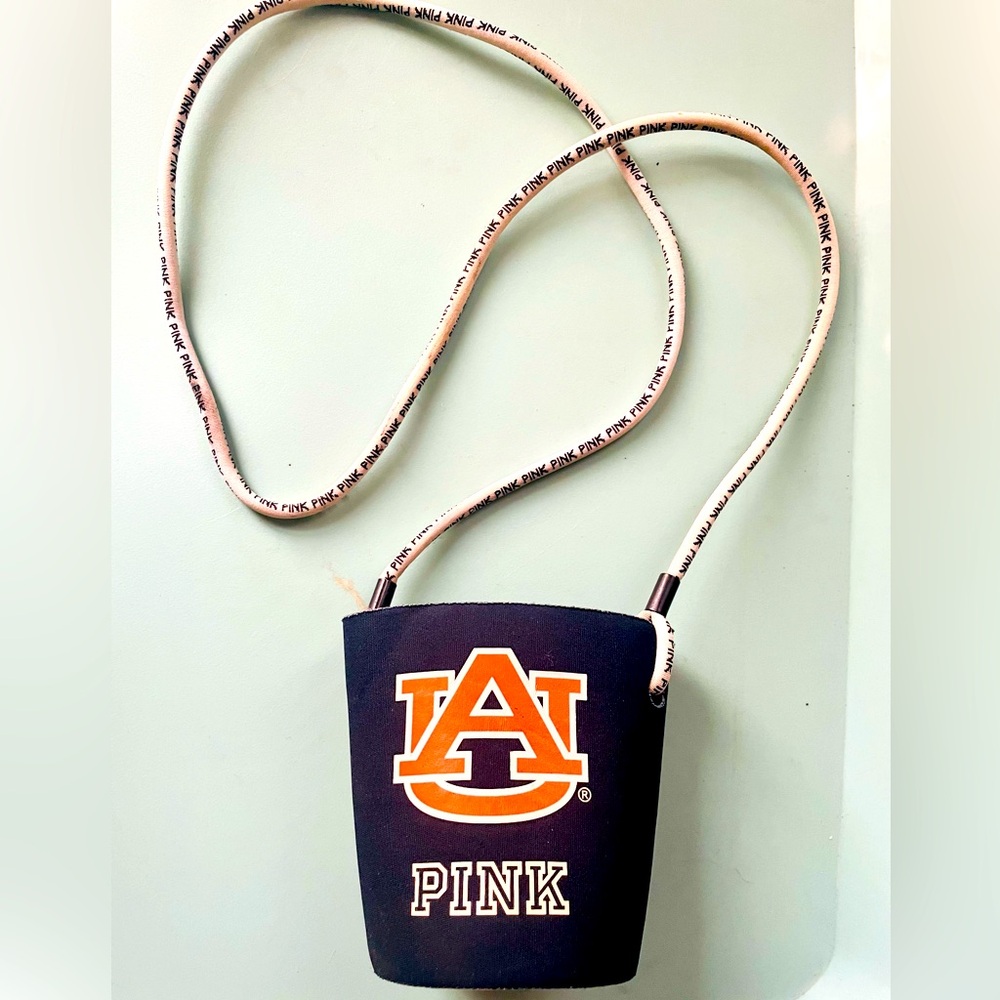 Pink VS Auburn koozie holder